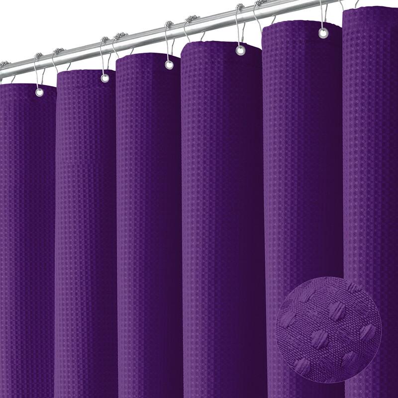 Handon Waffle Weave Waterproof Shower Curtain