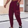 Men's Solid Color Workwear Jogger Ccasual Sports Plaid Outdoor Trousers