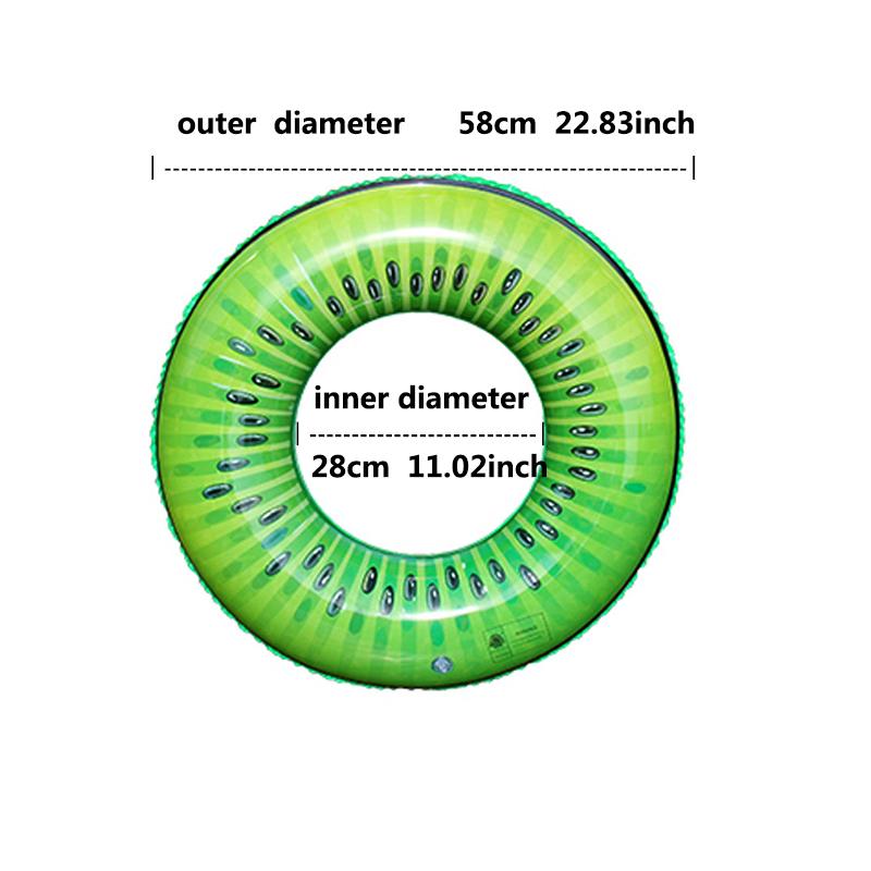 1 st frukt kiwi frukt tryckt uppblåsbar badring barn vuxen strand vattenlek leksak utrustning