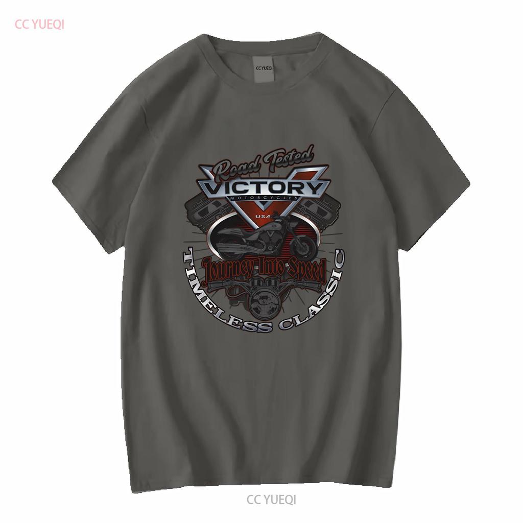 Victory Motorcycles Softstyle T-Shirt vintage gewaschen dehnbar Grafik Oberteil für den Alltag bequem atmungsaktiv weich