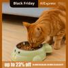 Detachable Non-slip Stainless Steel Cat Bowl Anti-Choke Anti Tip Dog Food Bowl Cartoon Durable Cat Water Bowl Feeding Drinking