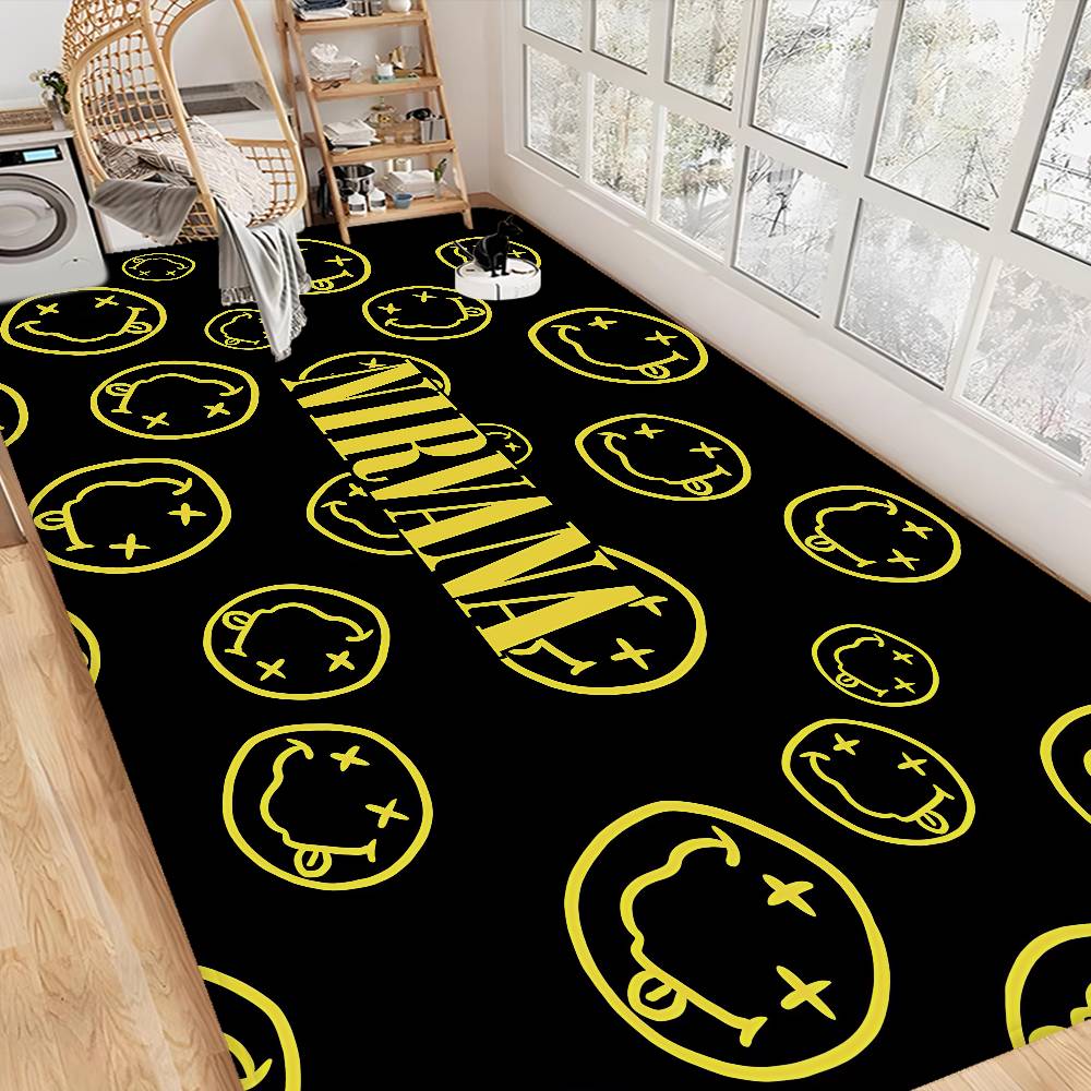 Popular Band N-nirvana-A Floor Mat Retro Multiple Choice Living Room Kitchen Rug Non-Slip Modern Home Decor