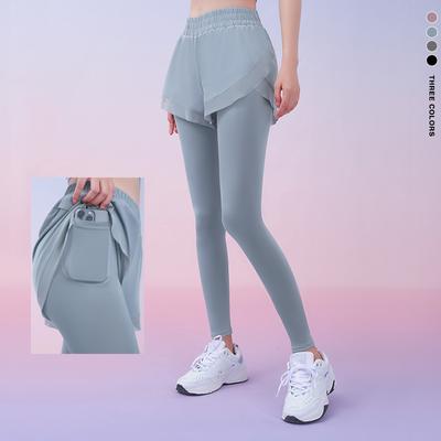 Damskie legginsy do ćwiczeń fitness, tenisa, rozciągliwe legginsy do jogi, kieszenie, spodnie sportowe na siłownię