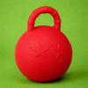 Rubber Horse Orb Embossed Patterns Tug Handle Compressible
