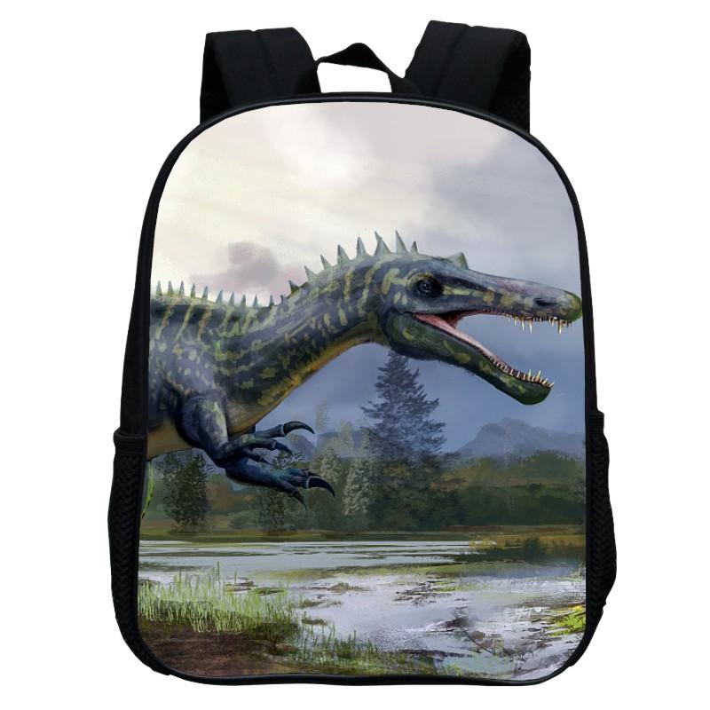 Gedruckter Tier-Dinosaurier Schulranzen Cartoon Tyrannosaurus Rex 17 Zoll Rucksack Leicht Lässig Herren