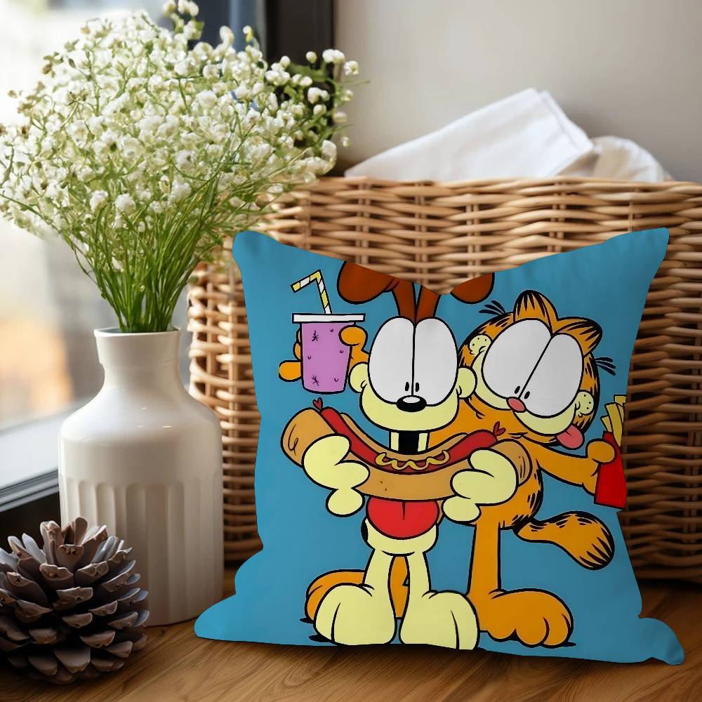 

G-Garfield Pillow Cover Sofa Cushion Cover Home Room Decoration Children Gift 24x24Inch