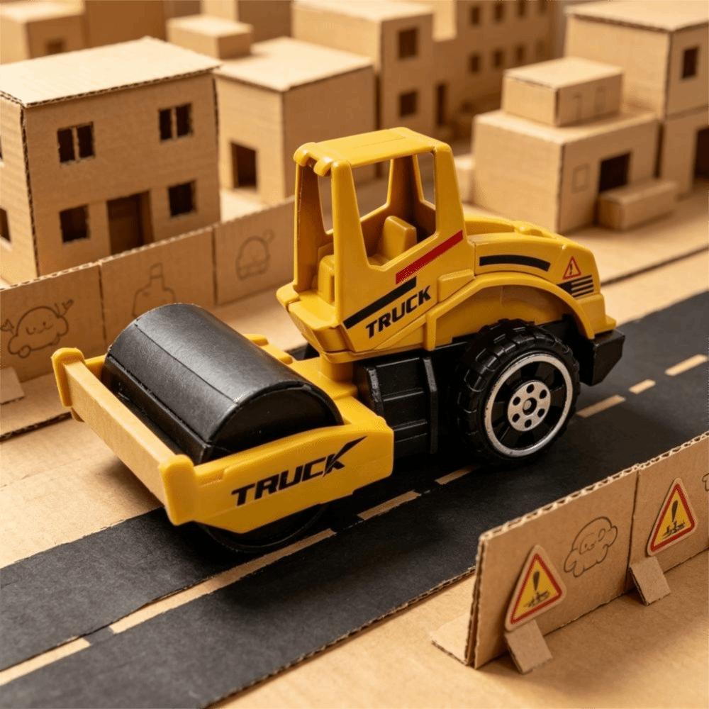 6pcs/set Zinc Zinc Alloy Engineering Vehicles Set Simulation Excavator Toy Construction Vehicle Set Boys