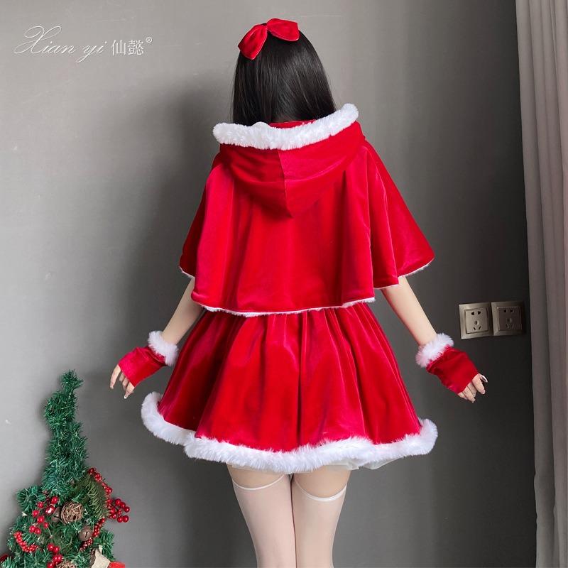 Christmas Costume with Chest Pad Performance Costume Cute Princess Dress Dress Christmas Dress