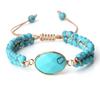 Double-layer woven bracelet, natural stone bracelet, agate and turquoise woven tiger's eye bracelet