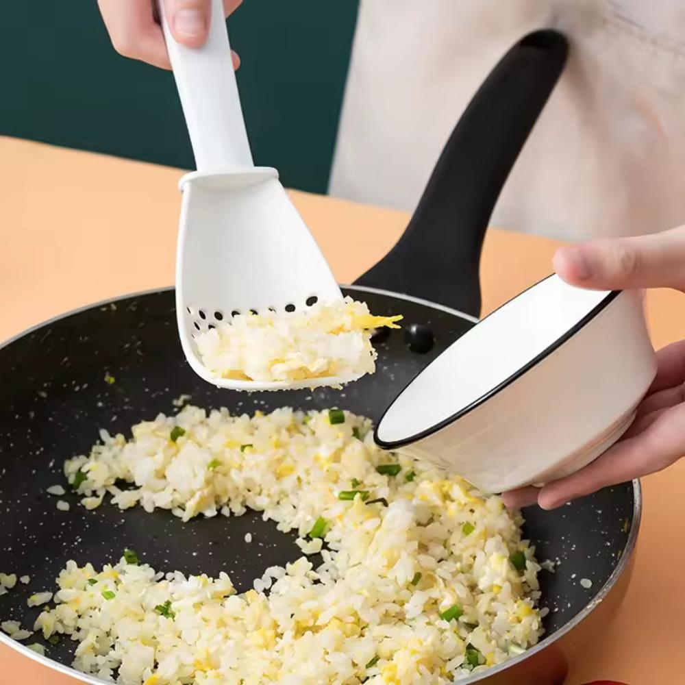 Kitchen Multi-Functional Cooking Spoon Portable Household Food Colander Electric Rice Cooker Spoon Baby Complementary Food Tool