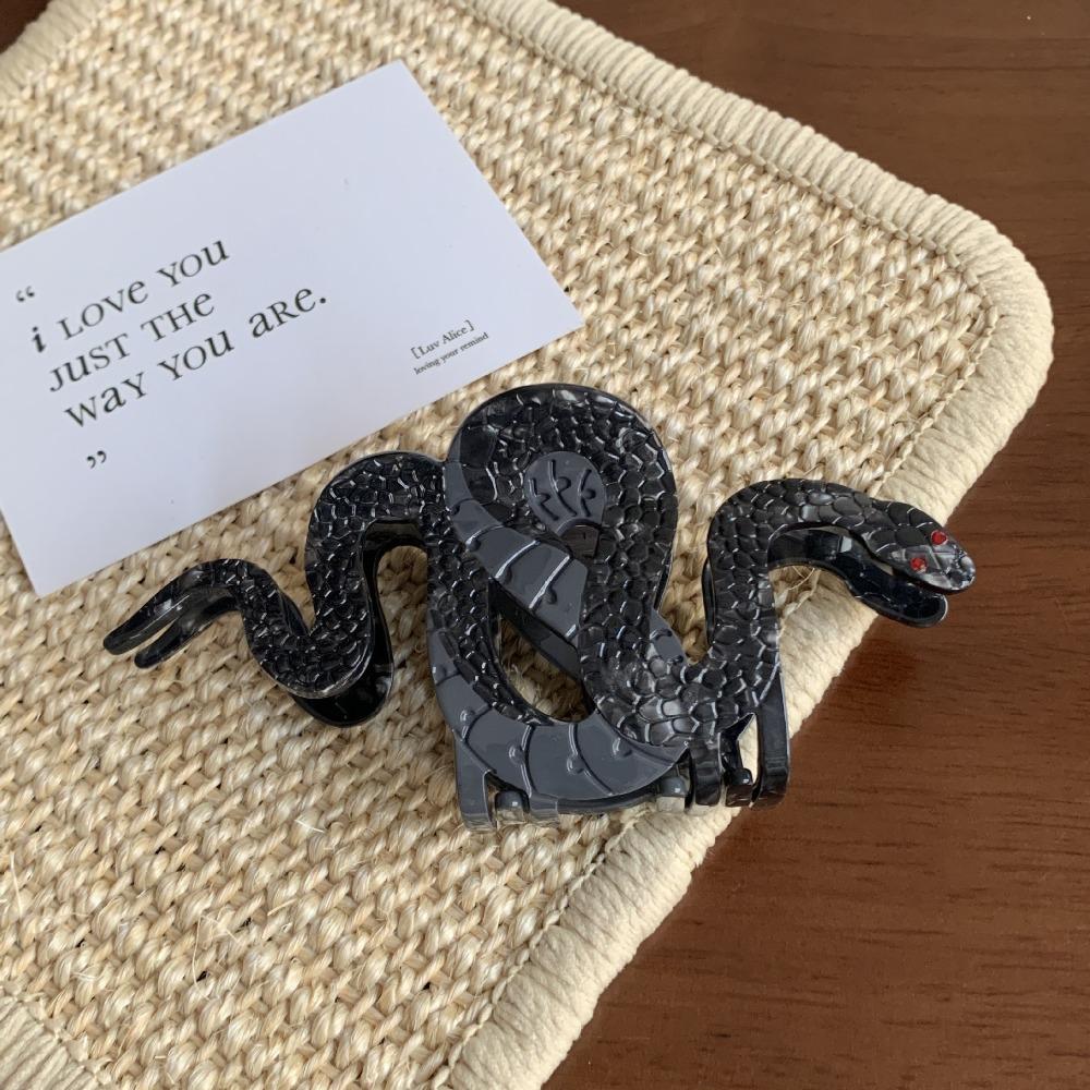 Vintage Snake Hair Clip Acetic Acid Acetate Crab Clip Snake Hair Claw  Hair Styling Accessory