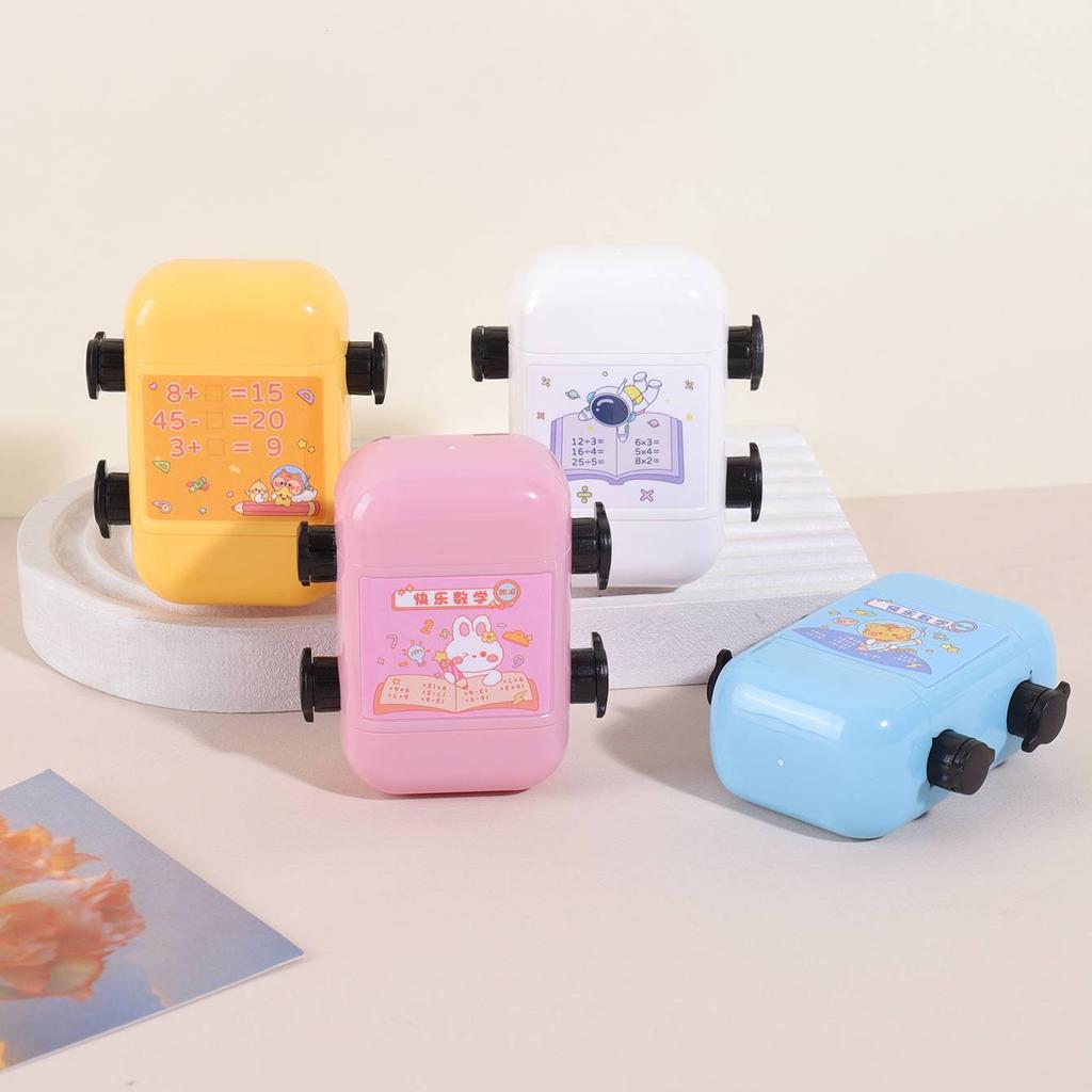 Creative Two-in-one Double Roller Random Multiplication Stamp, Student Practice Math Calculation Question Builder Roller Stamp
