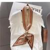 Fashion Print Hair Ribbon Scarf Women Neck Tie Bag Scarfs Satin Silk Skinny Headscarves Ladies Foulard Floral Bands  New