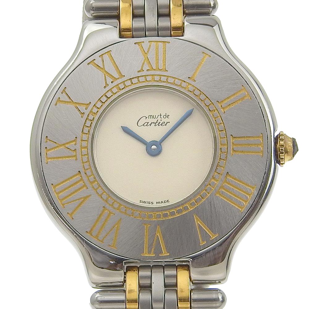 

CARTIER Must21 Watches W10050F4 Vantian LM Silver / Gold IvoryDial Stainless Steel/YG Quartz Analog display Women Used