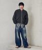 Intempomood Washed Canvas Flight Jacket_Smoke Charcoal