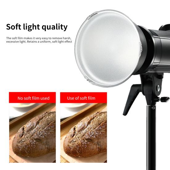 Difusor de Flash Alta Transmitância Efeito de Luz Suave Ultrafino Refletor de Câmera Difusor Cobertura de Iluminação para Godox
