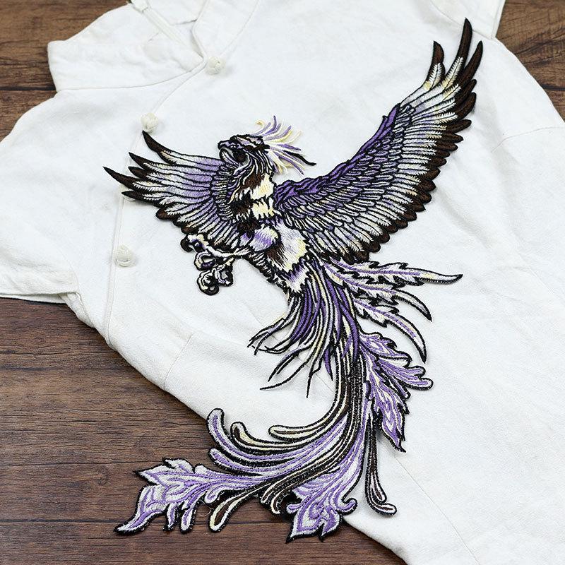

Phoenix Embroidery Large Patch: Chinese Style DIY Denim Fashion Decoration.