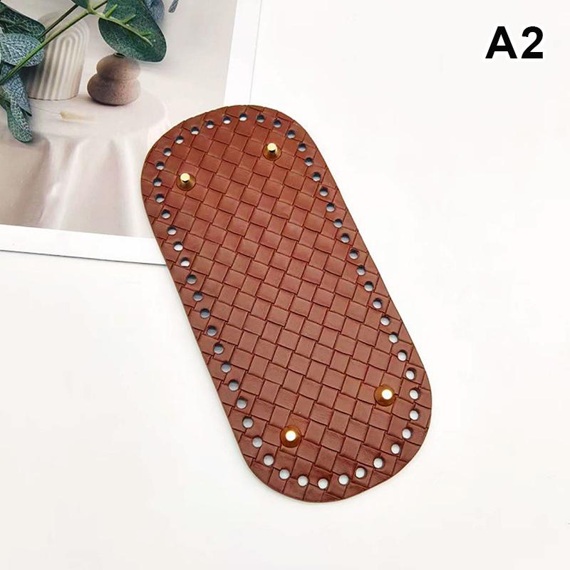 Base per Borsa Fai da Te 22x10cm Fondo in Pelle Materiale Base per Borsa a Maglia in PU per Uncinetto Borse da Spiaggia Materiali per la Realizzazione di Borse