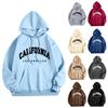 Giacca da Baseball Casual da Donna con Cappuccio, Manica Lunga, Stampa con Lettere, Felpa Calda e Spessa con Interno in Pile
