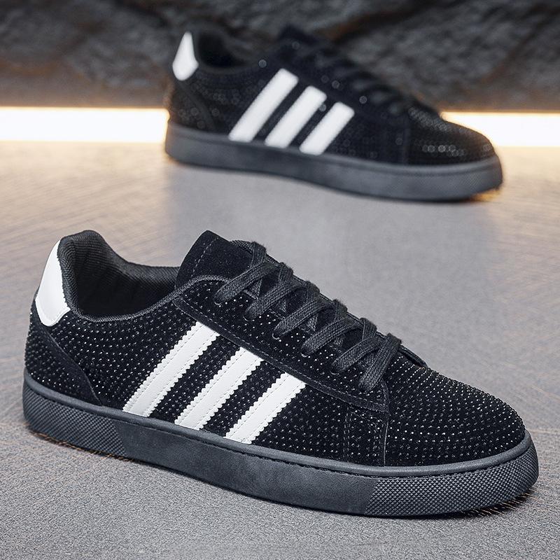 

Модный тренд туфли из натуральной микрофибры маленькие белые туфли ночной клуб мужские красные подошвы повседневная обувь духовное общество парень кеды 39