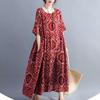 Cotton Plus Size Women Loose Long Summer Dress