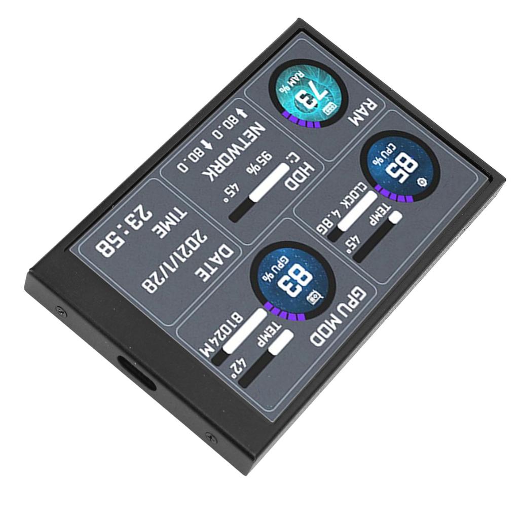 3.5inch IPS Secondary Screen USB C Computer Temperature Display Sub Screen Computer Temp Screen