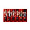 6Pcs/Set Wooden Nutcracker Diy Puppets Doll Toy Christmas Pendant Ornament Holiday Figurines Gift