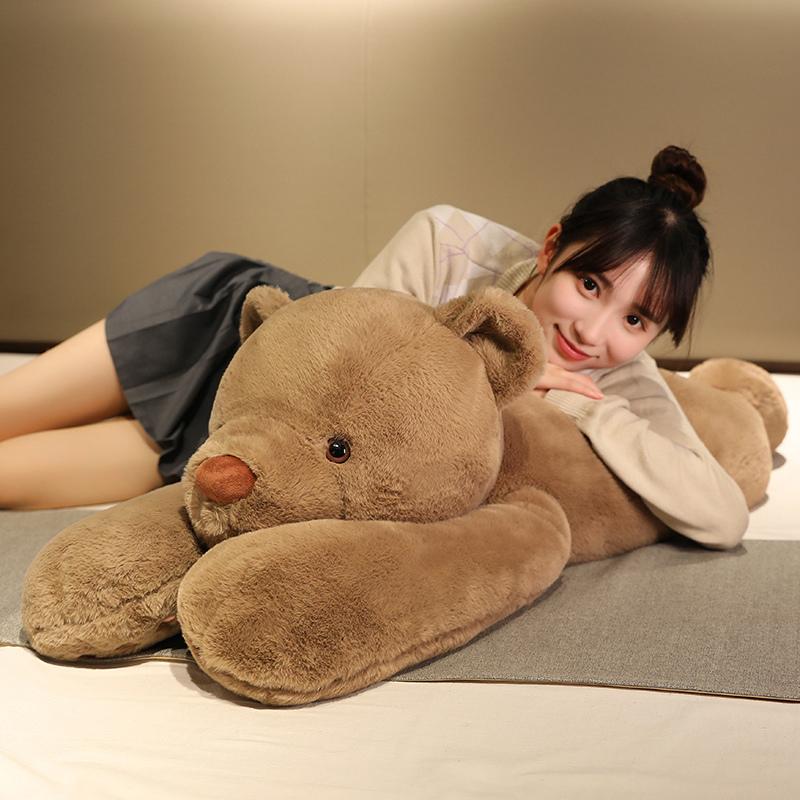 65-120cm Plush Panda Toys Lying Plush Stuffed Fluffy Bear Puppy Doll Lovely Animal Plush Pillow Birthday Gift