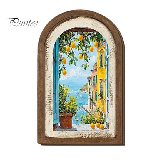 Nordische Heimwanddekoration Zitrone Bogenkunstdekor, Pastorale Blumen Holzschild, Einweihungsgeschenk für neuen Stil Küche Schlafzimmer Wohnzimmer