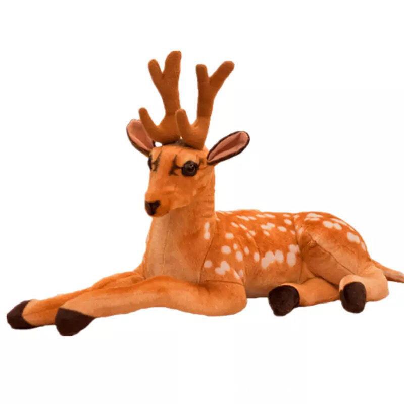 Adorable 30cm Plush Fawn Figurine Realistic Soft Stuffed Animal Toy For Kids