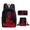 Deadpool 3pcs Student School Bag Backpack Lunch Bags Pencil Case Gifts Kids