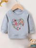 European Size Bright Colored Printed Pattern, Comfortable and Skin Friendly for Baby , Versatile Round Neck Hoodie for Daily Use in Spring