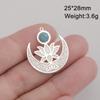 Dawapara Lotus Flower Charm for Jewelry Making Yoga Buddhist Mandala OM Lotus Pendant Accessories Stainless Steel Jewelry