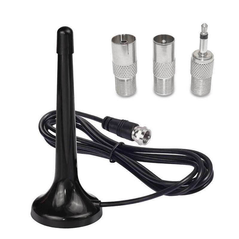 75Ohm Fm Telescopic Antennas Amplified Dab Fm High Gain With 3 Adapters For Home Radio Use