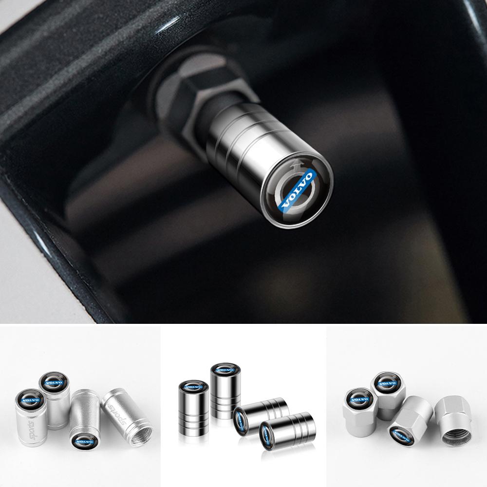 4 Stück Auto-Embleme Rad Reifenventil-Kappen Abdeckungen Autozubehör Für Volvo Rdesign XC60 XC90 V40 V50 V60 xc70 V70 V90 T6 S40 S60