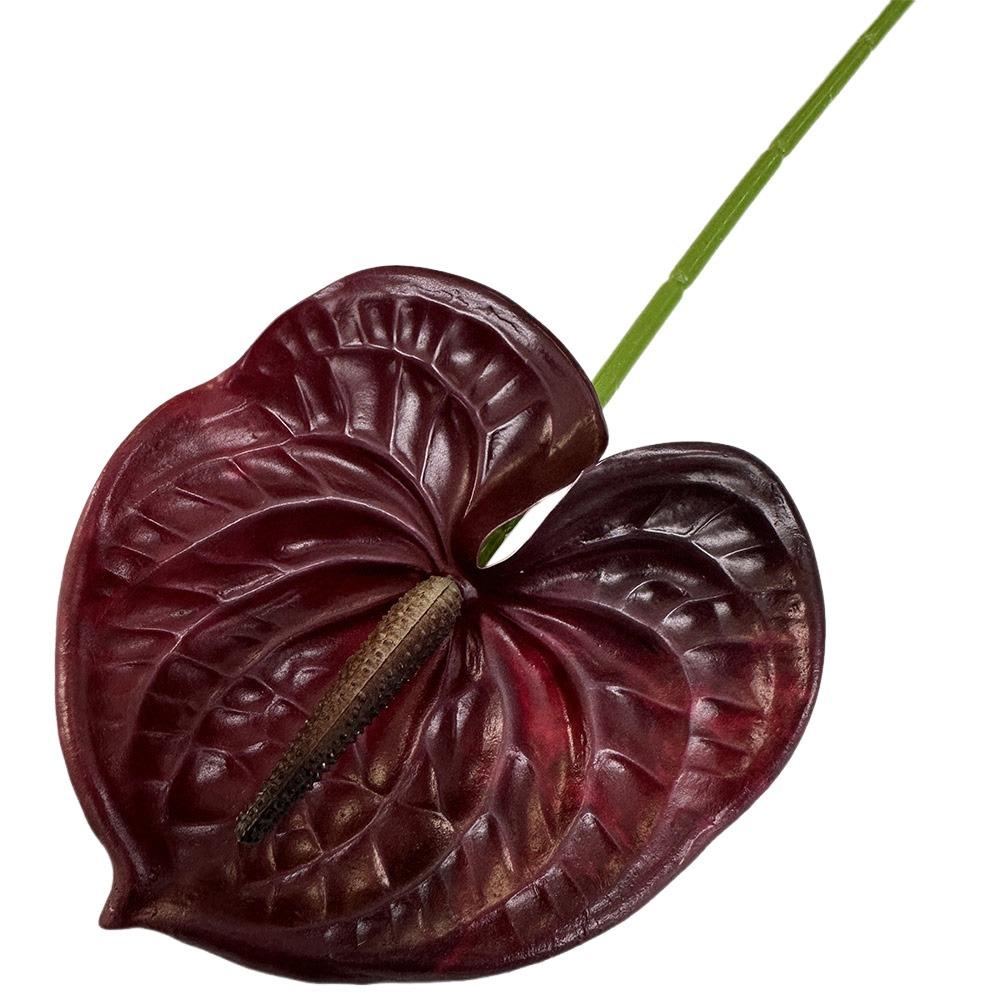 Soft Rubber Artificial Small Anthurium 60cm Simulation Plant Creative Fake Flower  DIY Accessories