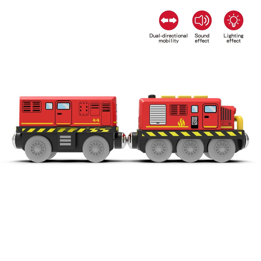 Electric Rail Way Trains Magnetic Car Models Compatible with Wooden Tracks Slot Diecast Railway Motors Educational Toys