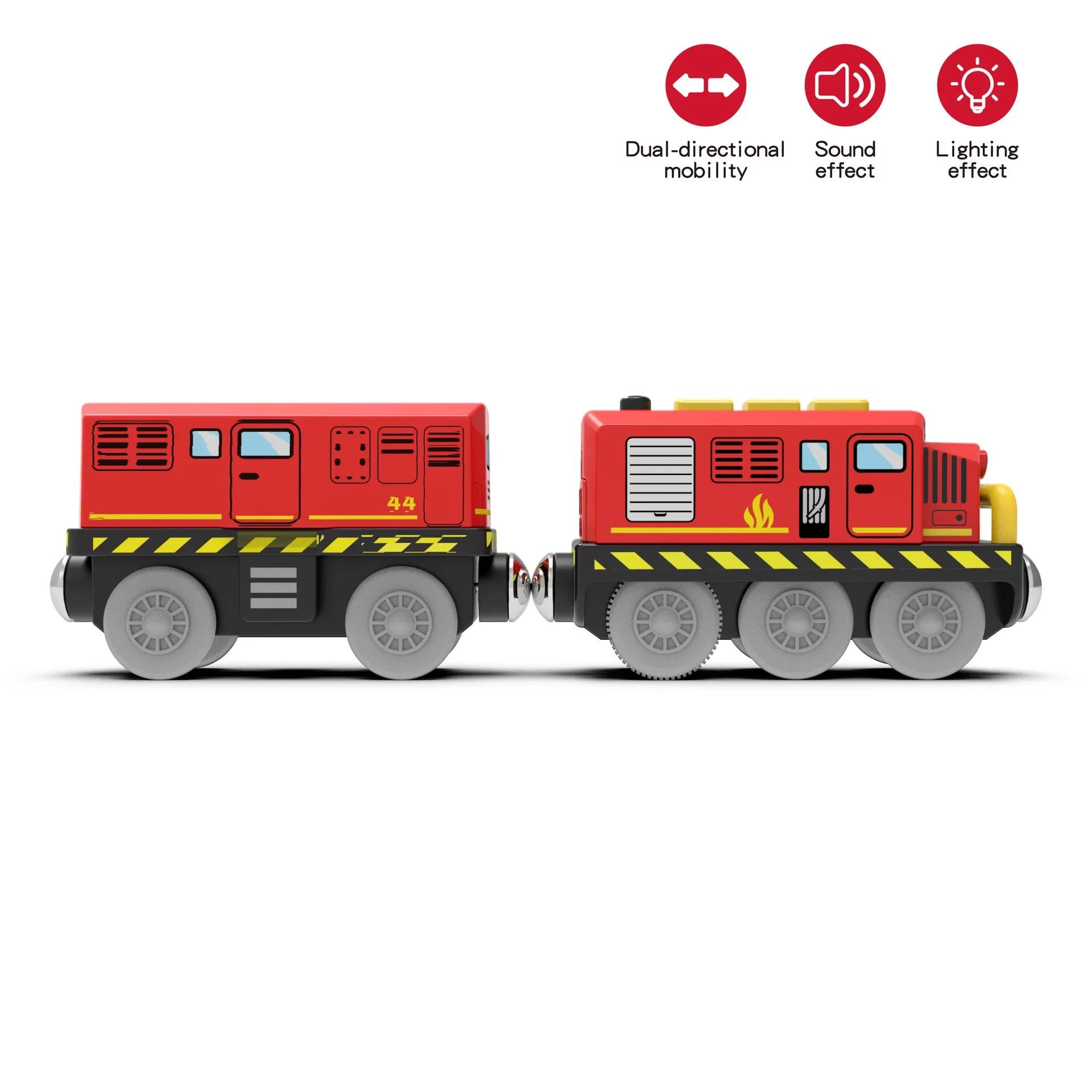 

Electric Rail Way Trains Magnetic Car Models Compatible with Wooden Tracks Slot Diecast Railway Motors Educational Toys