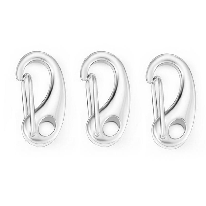 

3pcs Gold Color Stainless Steel Lobster Clasp Hooks Connectors for Bracelet Necklace Jewelry Making Spring Carabiner Keychain 8x16mm