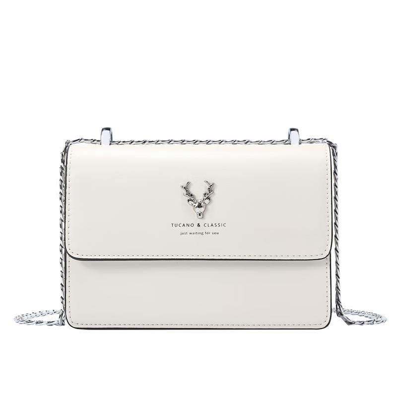 

TUCANO Women s Leather Chain Shoulder Crossbody Bag Medium