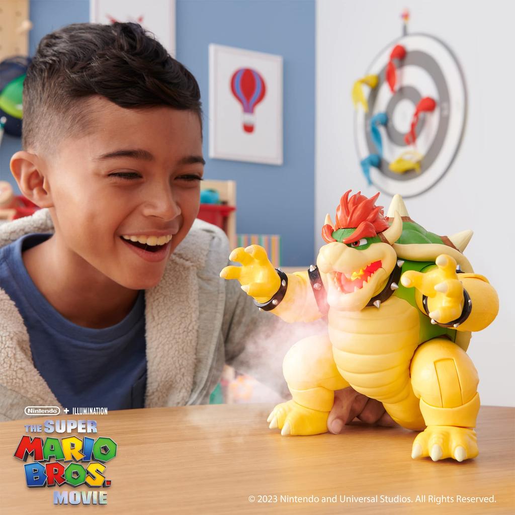 Sanei Boeki Süper Mario Filmi DX Bowser Aksiyon Figürü W18 x x Çeşitli Bros. Figür, D18.5 Y18cm, Ürün, TSM-05