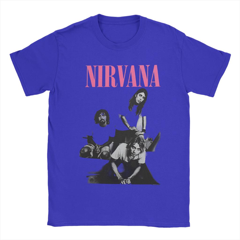 Unisexs TShirt Nirvana Rock Band TShirts Harajuku Kurt Cobain Beach Tees Y2K Retro Cotton Tops Plus Size 6XL