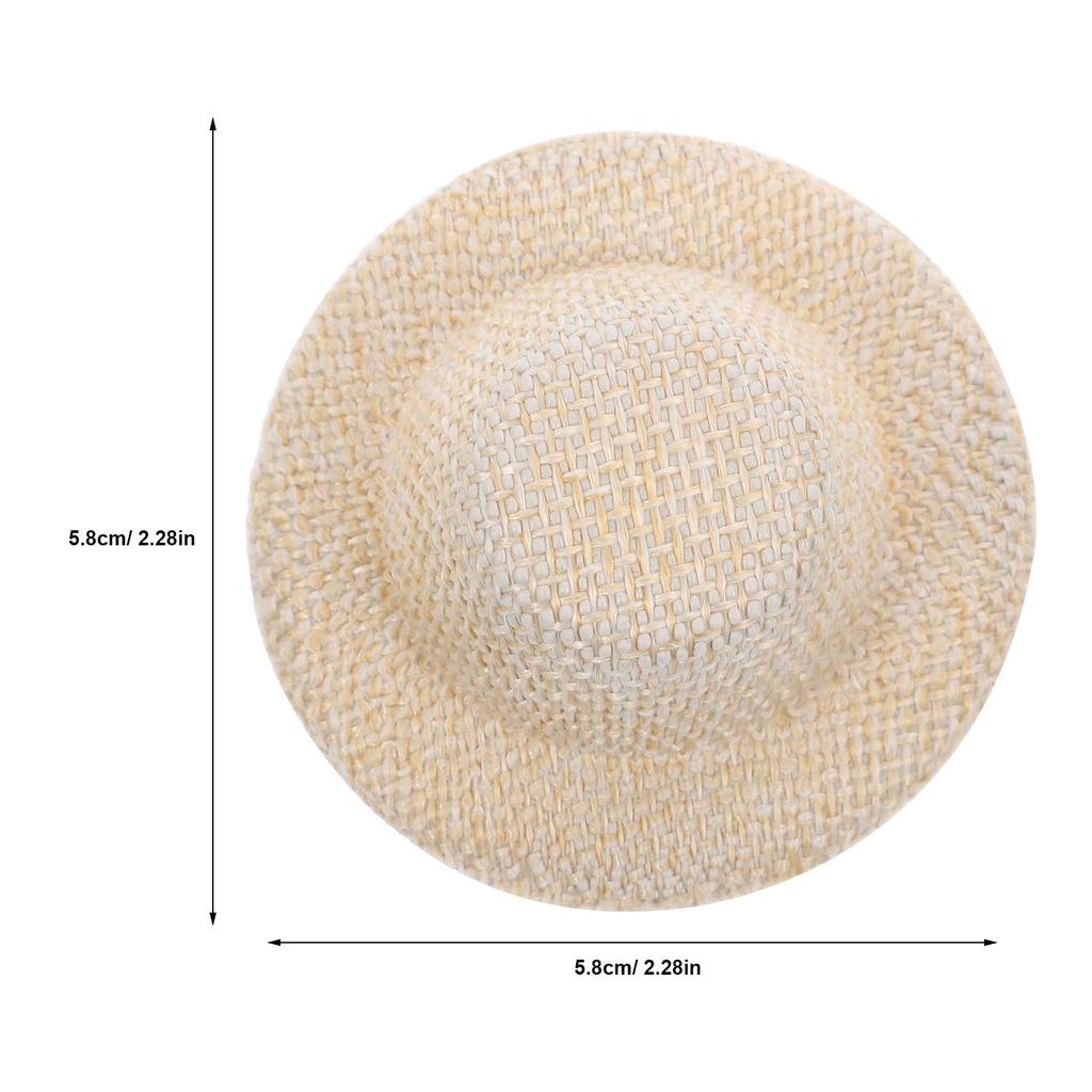 10Pcs Mini Straw Hats Small Hat Prop DIY Craft Decorative Mini House Photo Props Creative Ornament Small Hat Tiny Hats