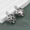 S925 Sterling Silver Cat Paw Pendant Necklace with Openable Cage