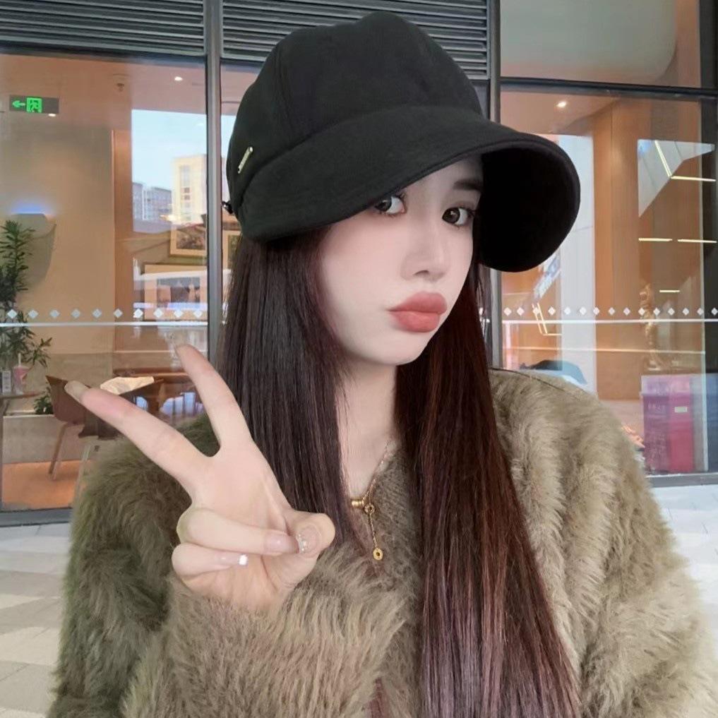 Internet Celebrity Retro Cap Children Versatile Bucket Hat Show Face Small Warm Equestrian Hat