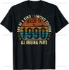 Vintage 1990 Limited Edition 35th Birthday Gifts 35 Year Old T-Shirt Unisex Summer Streetwear Tops Streetwear Ropa Hombre