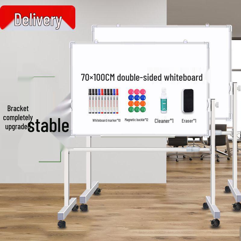 Mobile Magnetic Double-Sided Whiteboard Stand for Home, Office, or Training - Small Size