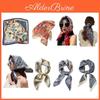 70cm Head Square Scarf Elegant Bandana Shawl Head Wrap For Women With Flower Patterns For Various Occasion Photography
