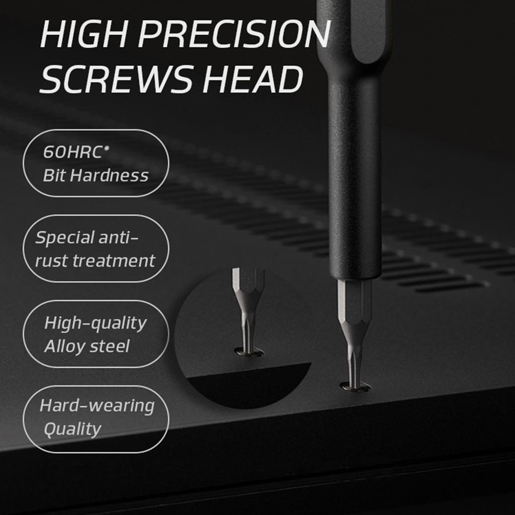 Multifunksjons 24 stk magnetisk skrutrekkersett med avtakbare håndtakverktøy for mobil 3D-skriver