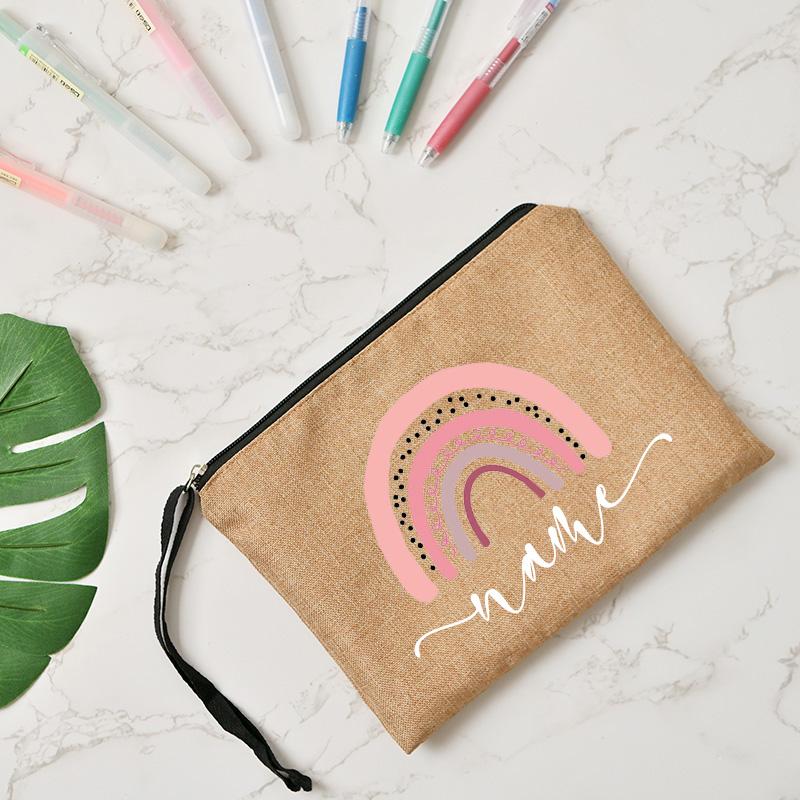 Women Cosmetic Bags  Best Gift for Mom Personal Custom Name Makeup Bag Pouch Travel Outdoor Toiletries Organizer Lipstick Bag